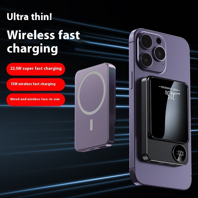 20000 mAH Ultra-thin Magnetic Wireless Power Bank Fast Charging Mobile Power Supply